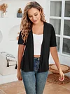 Women's Chic Spring & Summer Cardigan - Elegant Short Sleeve, Lightweight Open Front Knit - Versatile Sweater for Casual or Dressy Occasions