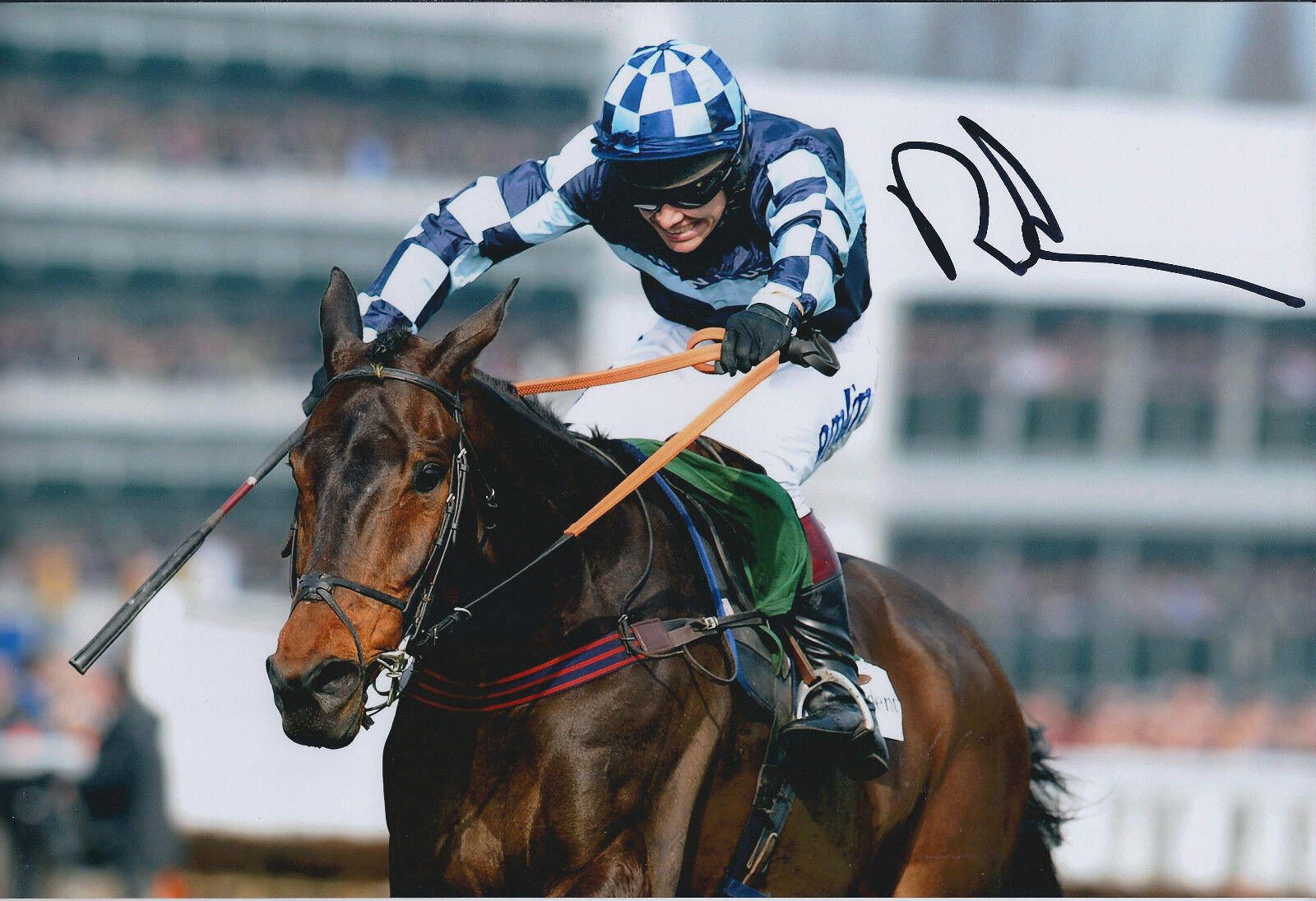 Richard JOHNSON SIGNED Jockey 12x8 Photo Poster painting AFTAL COA Autograph Gold Cup WINNER