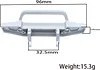 AMK TRX4M RC Front & Rear Bumper, 1/18 RC Car Metal Front Bumper for 1/18 RC Crawler Car TRX4-M Upgrade Parts