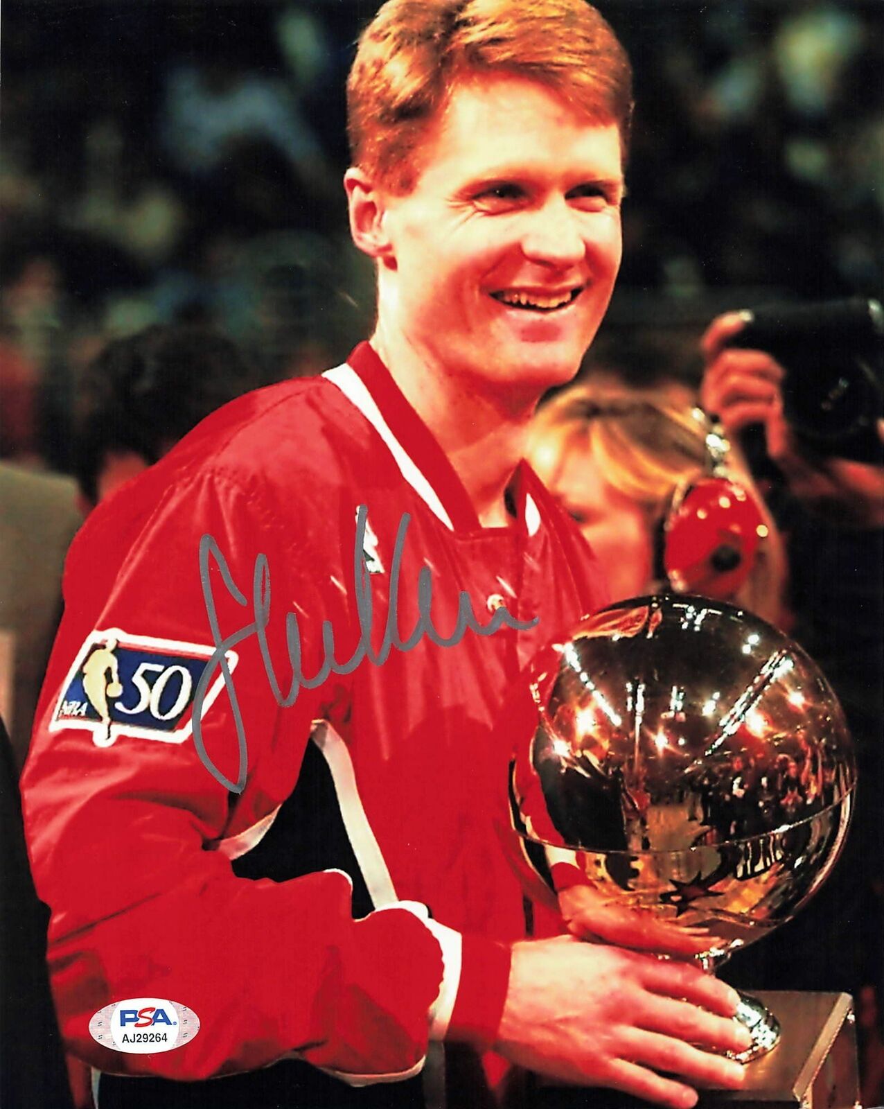 Steve Kerr signed 8x10 Photo Poster painting PSA/DNA Chicago Bulls Autographed