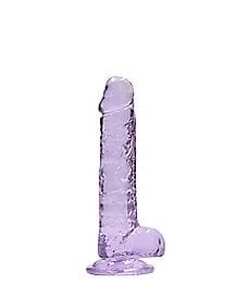 pornhint Pornhint Clear Realistic Suction Cup Dildo with Balls - 7 Inch