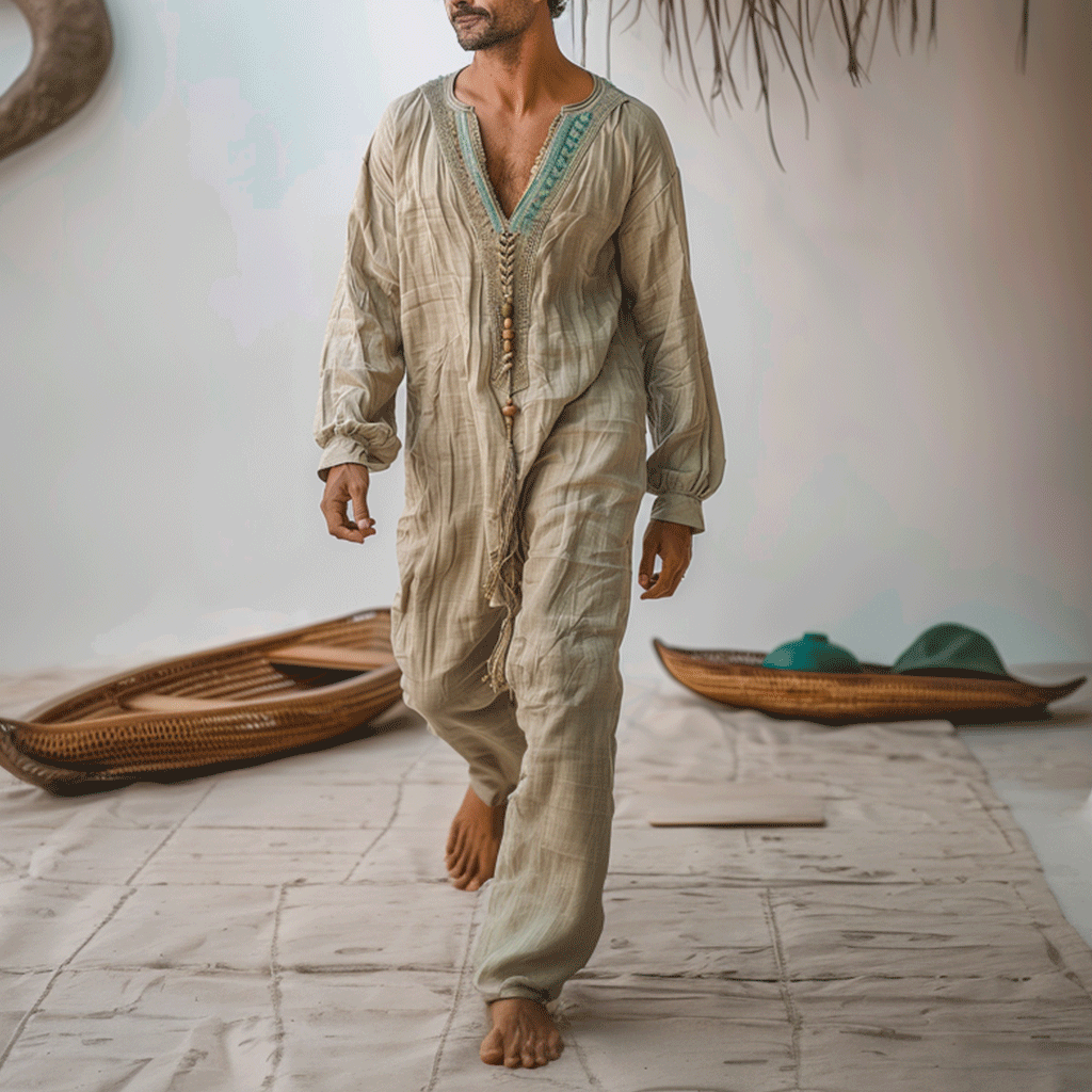 Men's Linen Jumpsuit-inspireuse