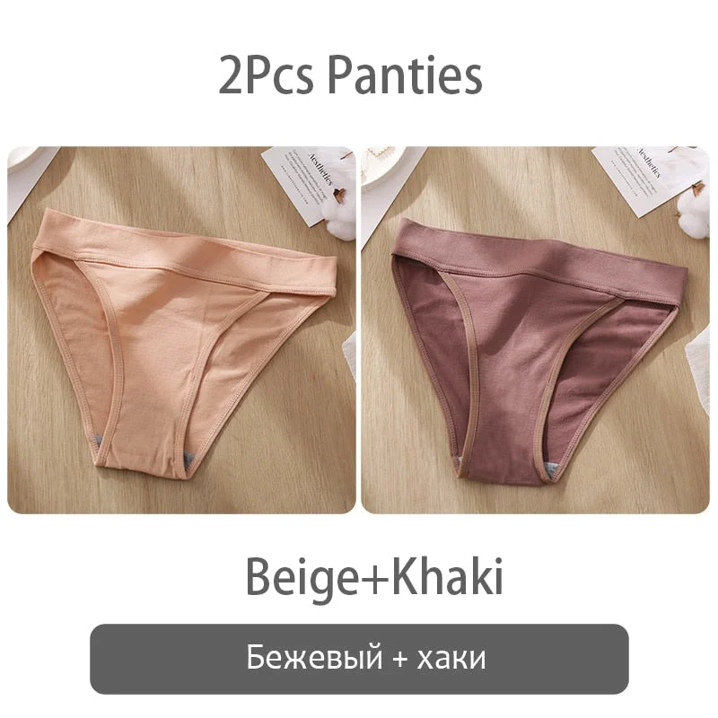 FINETOO Low-rise Women Panties Comfort Ladies Briefs Female Underpants Cotton Crotch Underwear Seamless Bikini Lingerie S-L New