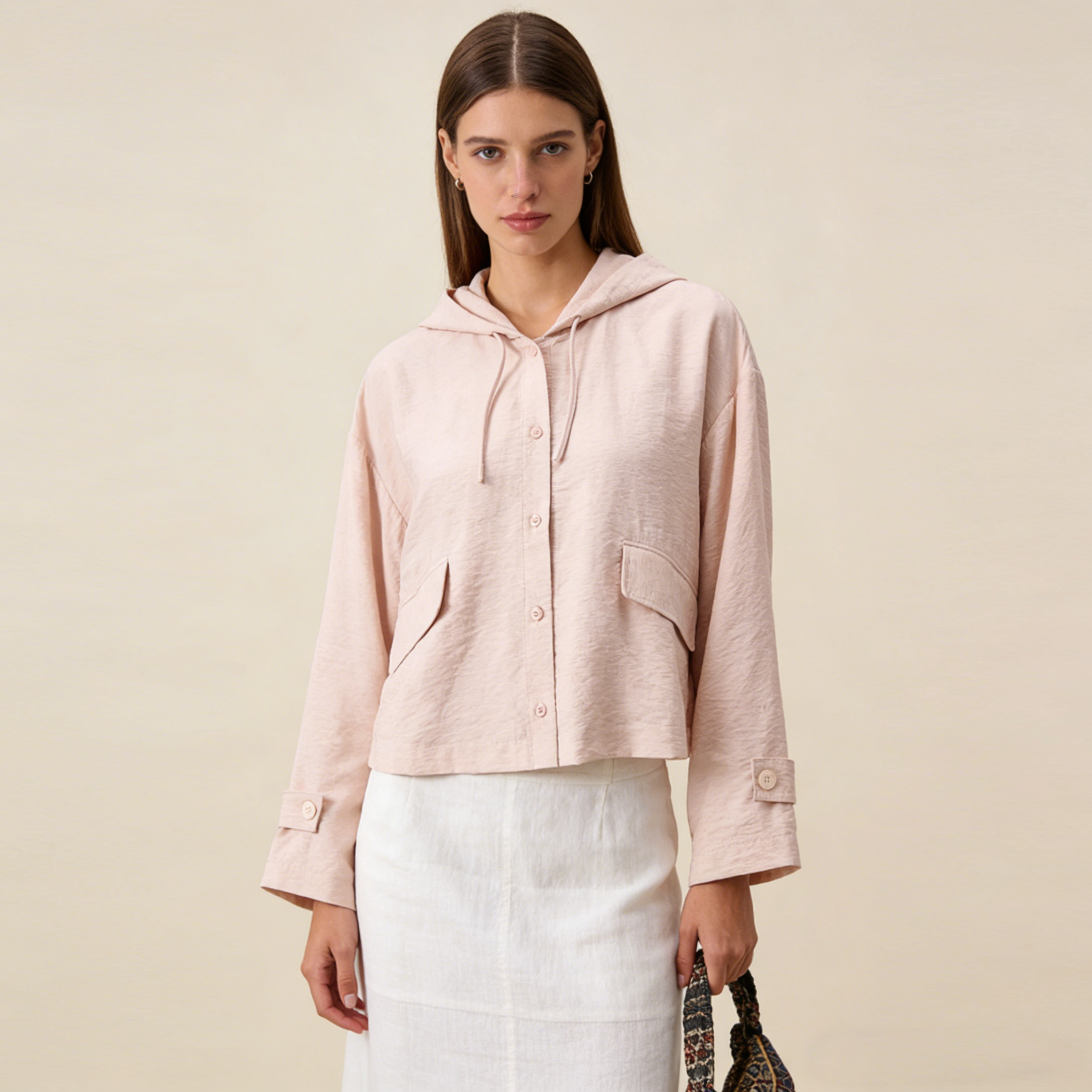 Women's Sandwashed Silk Shirt Jacket-Sun Protection Cover-Up REAL SILK LIFE
