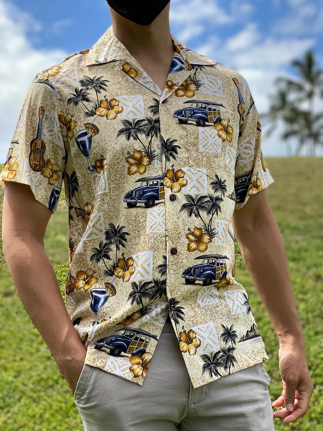 Bamboo Hawaiian Aloha Shirt