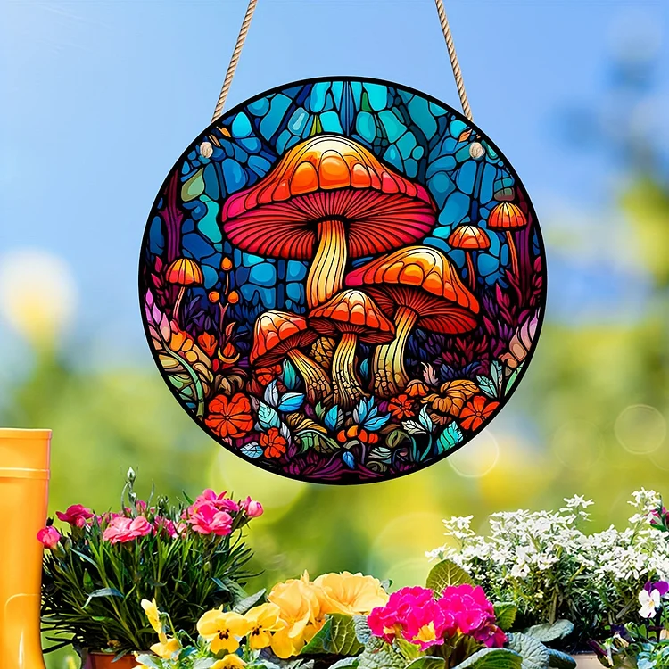 Mushroom - Suncatcher Hanging Ornament WH019