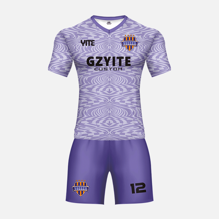 YITE | YTZQ018-White And Purple Soccer Uniforms