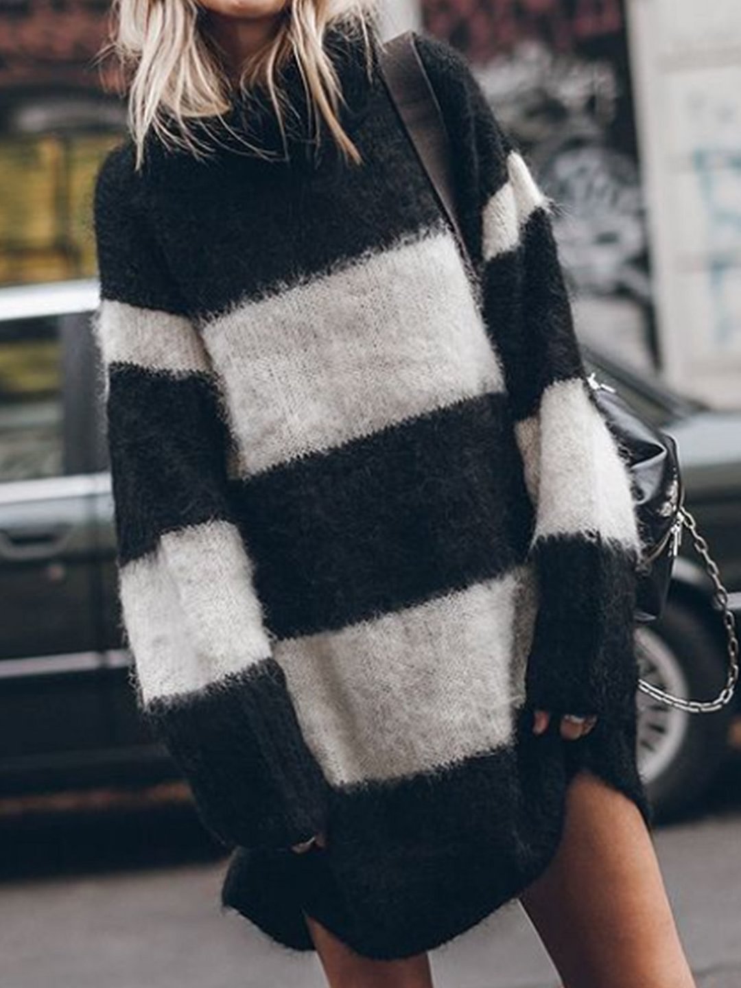 Fashion Casual Contrast Sweater