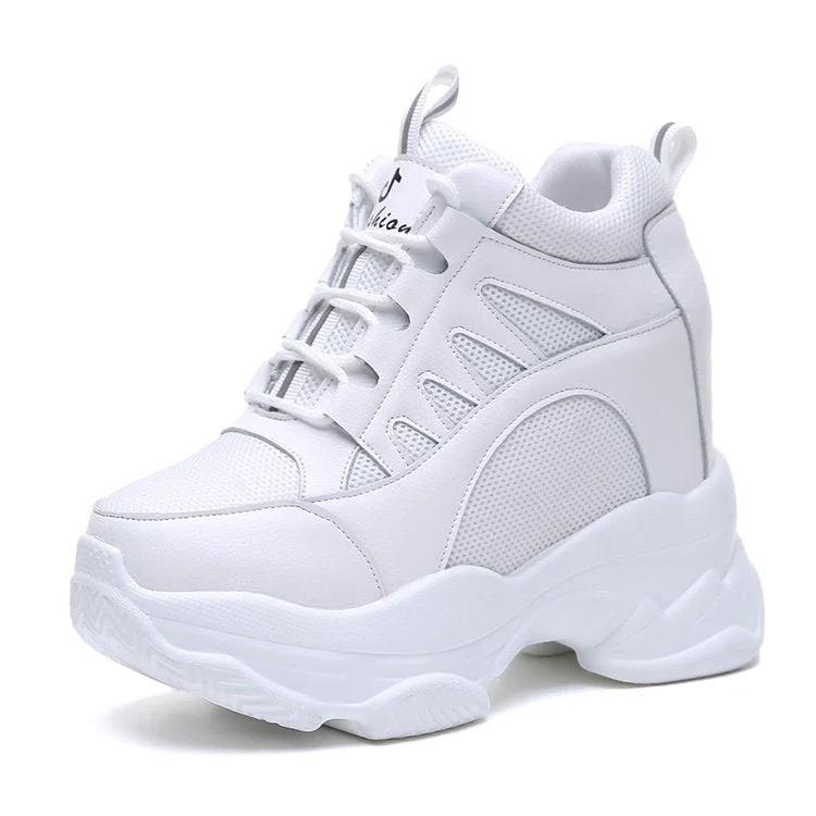 2020 New Women Outdoor Casual Sport Shoes Plus Size Non Slip Sneakers Slip On Loafers Comfortable Height Increase Swing Shoes