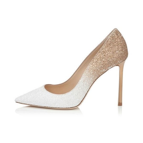 Women's White N Golden Wedding Shoes Pointed Toe Stiletto Heels Pumps |FSJ Shoes