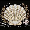 Seashell DIY Pearl Art Diamond Painting Kit for Adult Home Decor 25x25cm With Frame