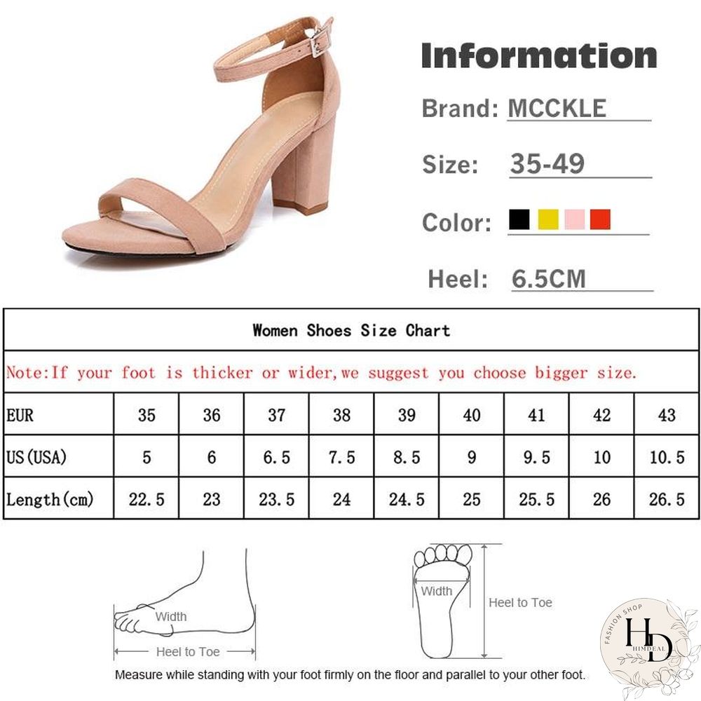 Chunky Heel Women Ankle Strap Gladiator Sandals