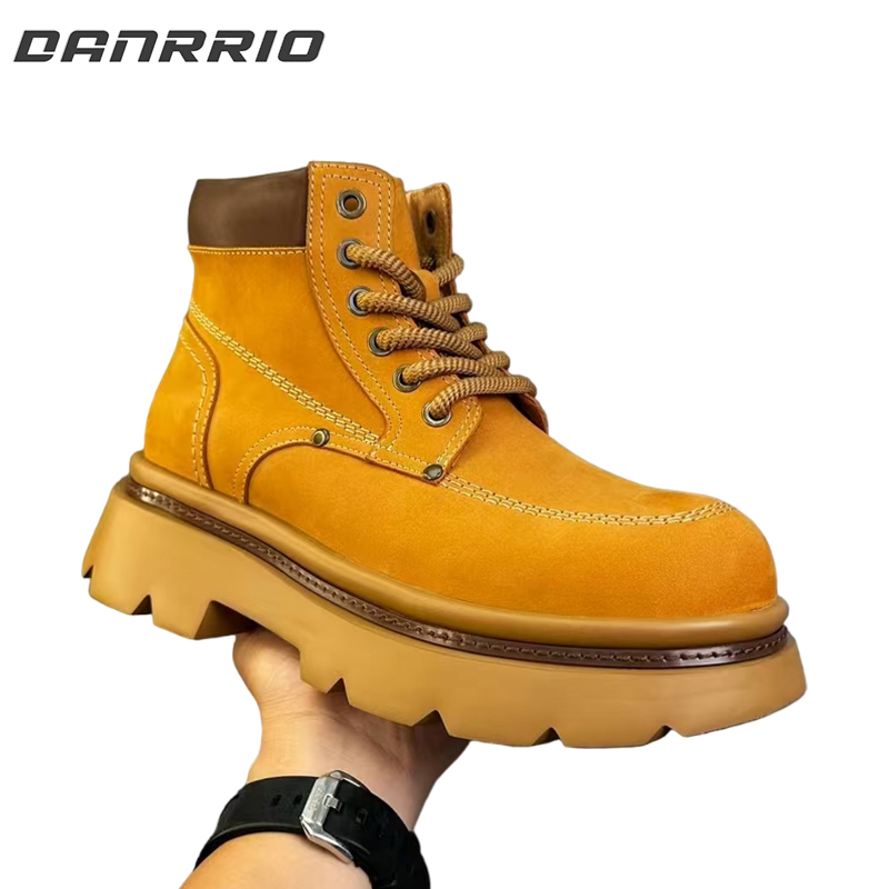 DANRRIO Handmade Retro Waterproof Rivet Casual Martin Boots |Men's Mid-top Boots DANRRIO.COM DANRRIO