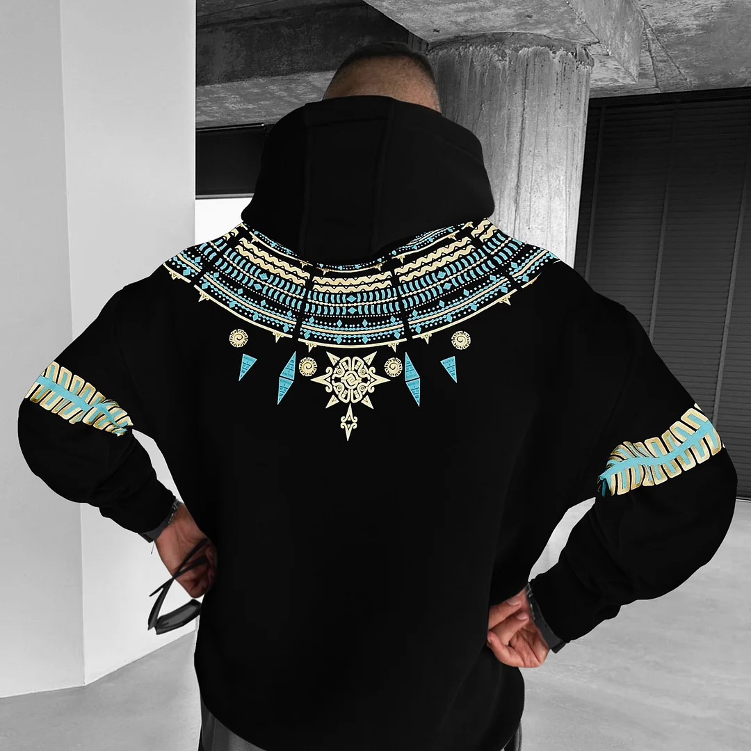 Oversize Ethnogeometry Hoodie、、URBENIE