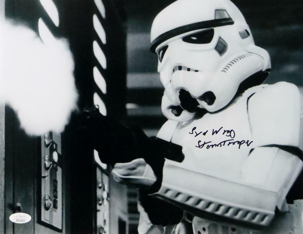 Syd Wragg Autographed 11x14 Firing Gun Photo Poster painting w/ Stormtrooper - JSA Auth *Black