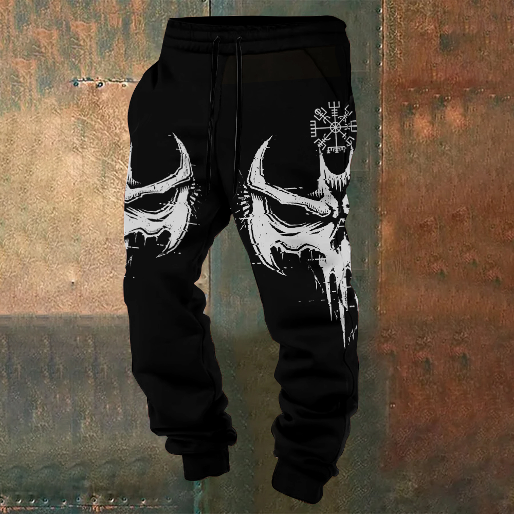 Viking Skull Batman Print Sports Pants / Rvogue / Rvogue