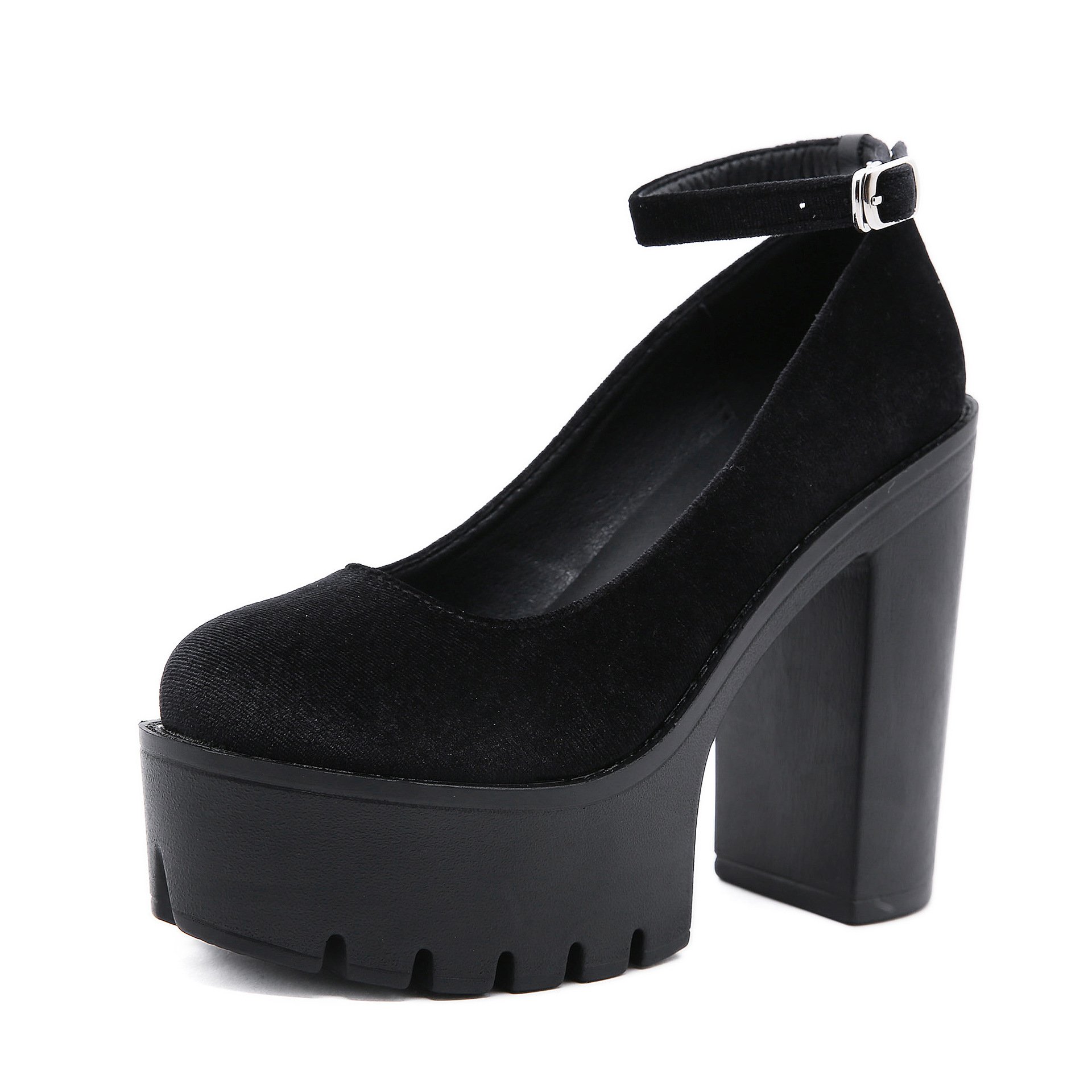 Mary Janes Suede High Heel Platform Pumps