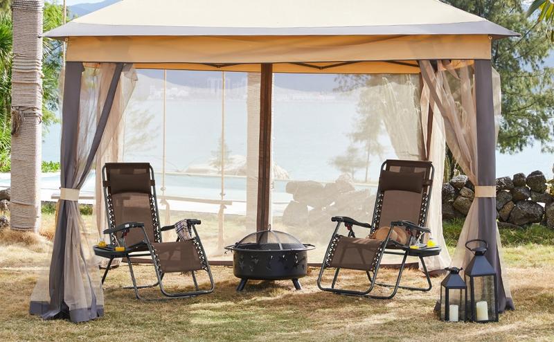 Product Introduction of Yaheetech 2pcs Zero Gravity Recliners. Outdoor Patio Reclining Lounge Chair with Cupholder/Pillow. Set of 2 Foldable Lounge Camping Chair 19