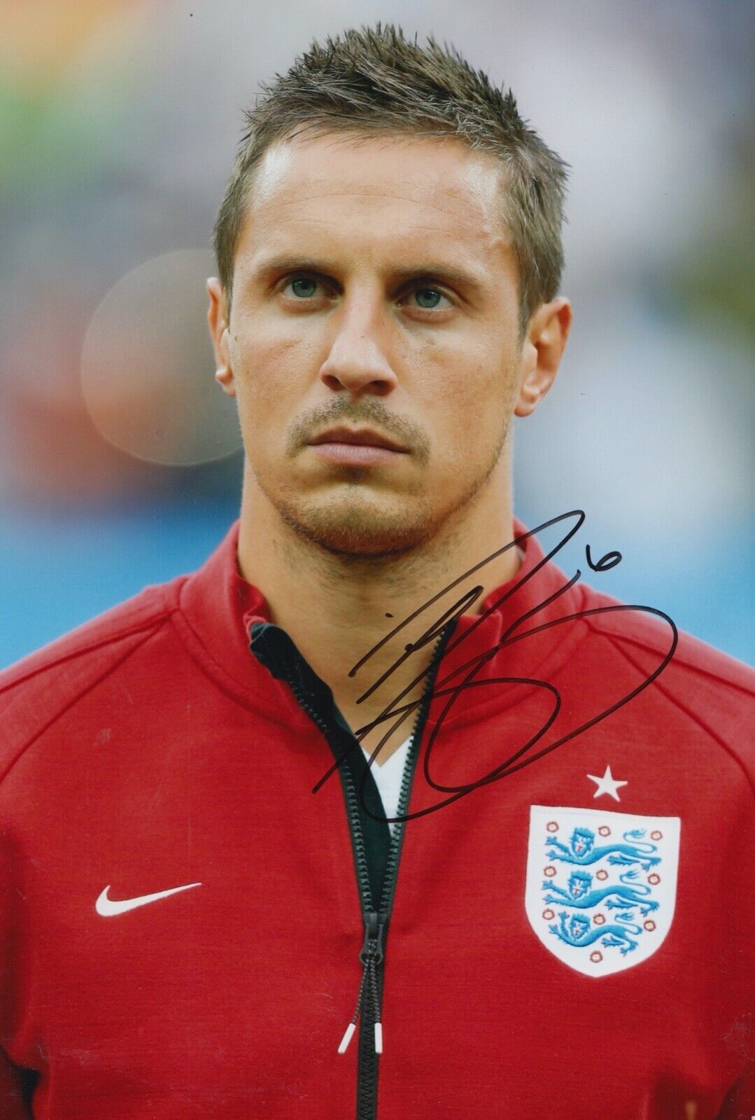 Phil Jagielka Hand Signed 12x8 Photo Poster painting - England Autograph Football 6.