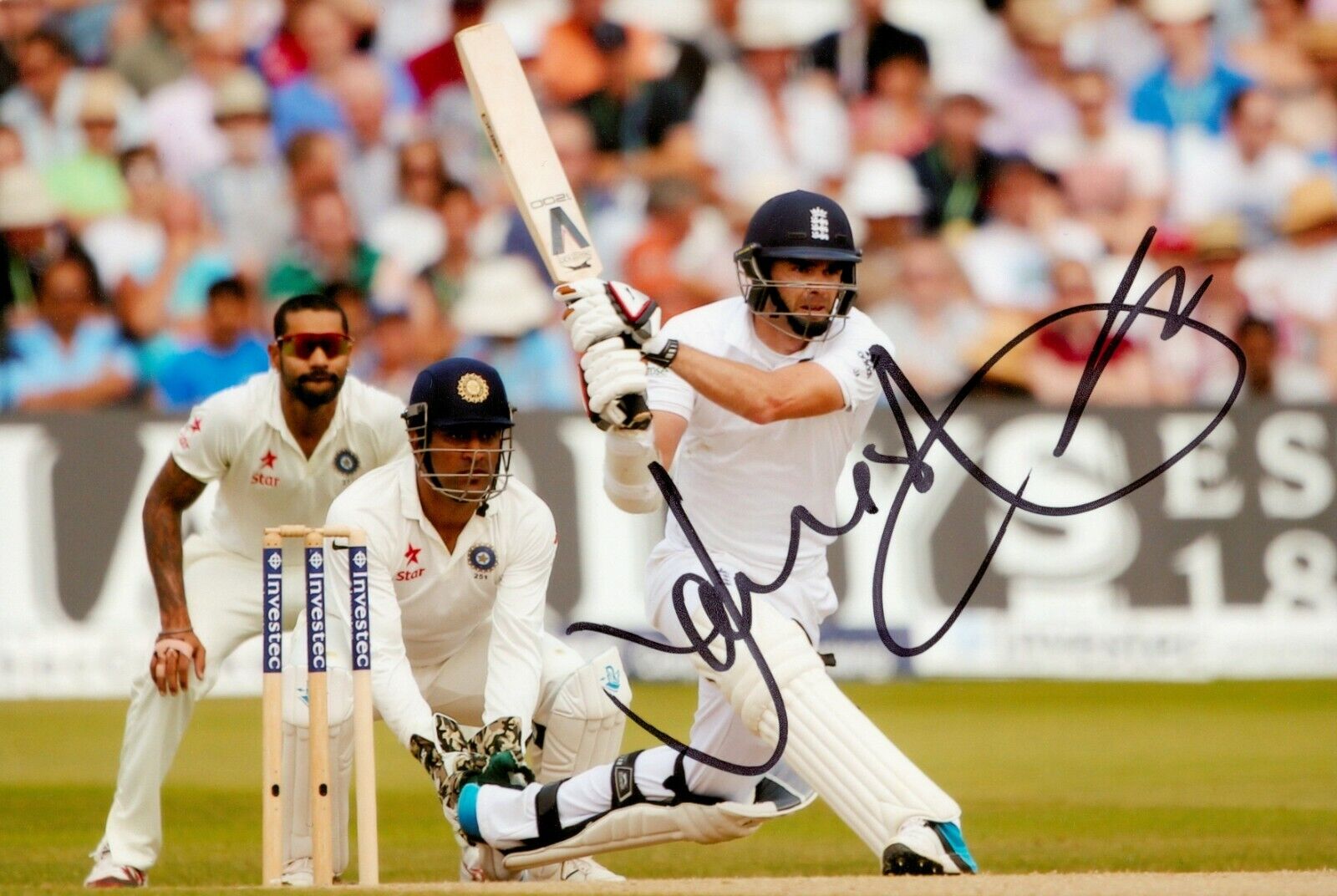 James Anderson Signed 6x4 Photo Poster painting Lancashire Cricket England Ashes Autograph + COA