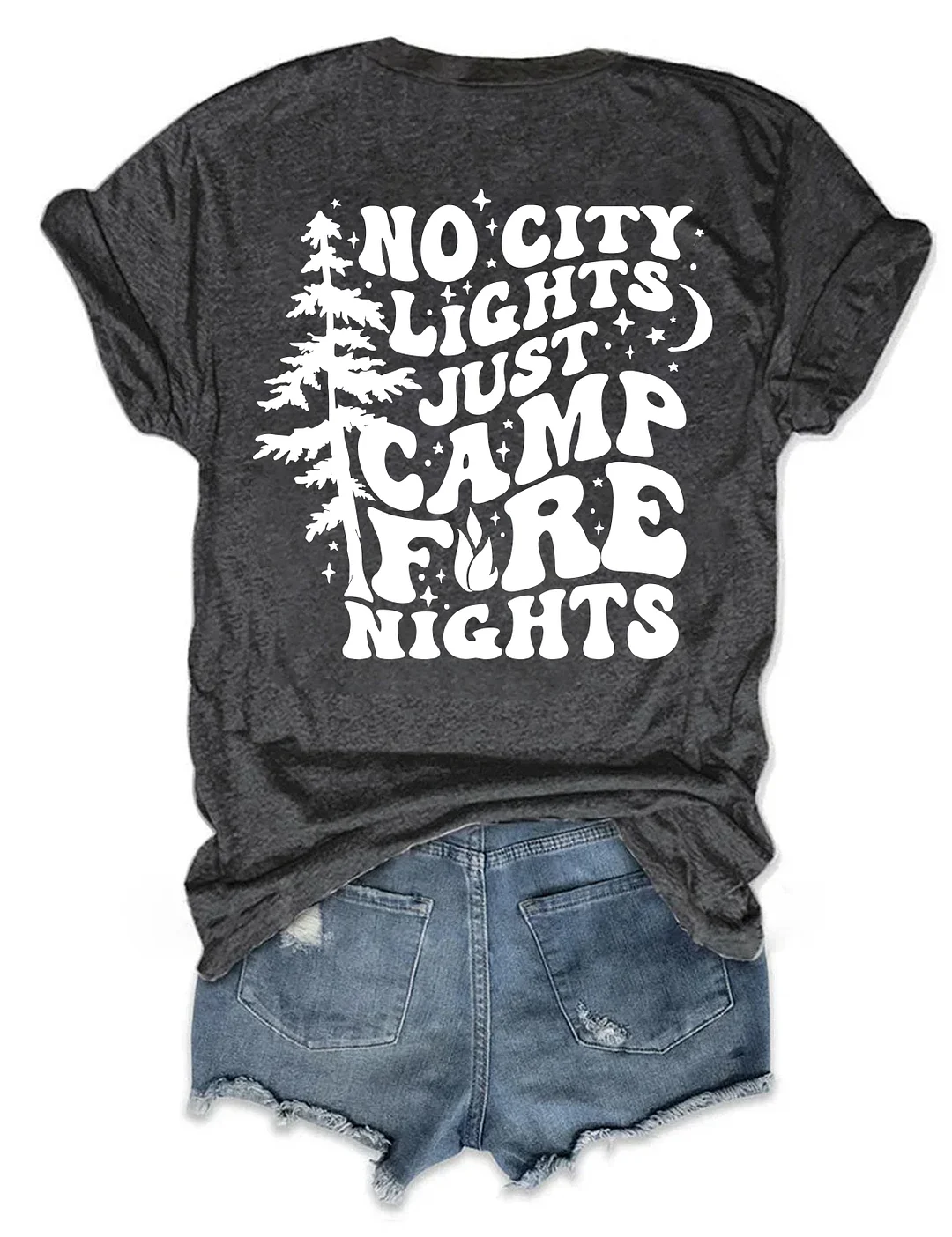 No City Lights Just Camp Fire Nights T-shirt