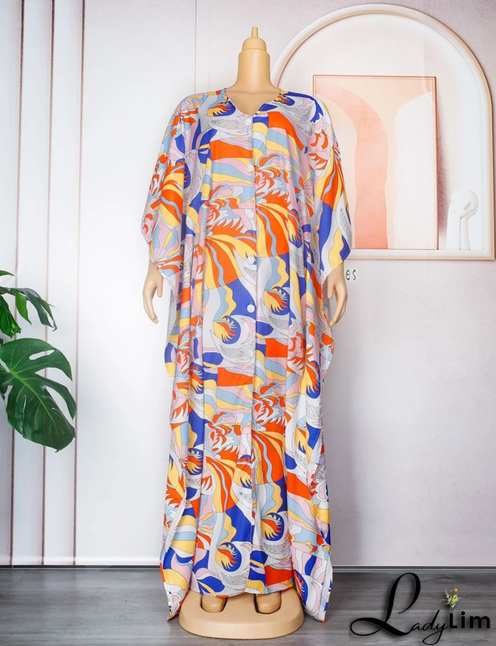 Spring Women's Africa Plus Size Dress Print Long Dress