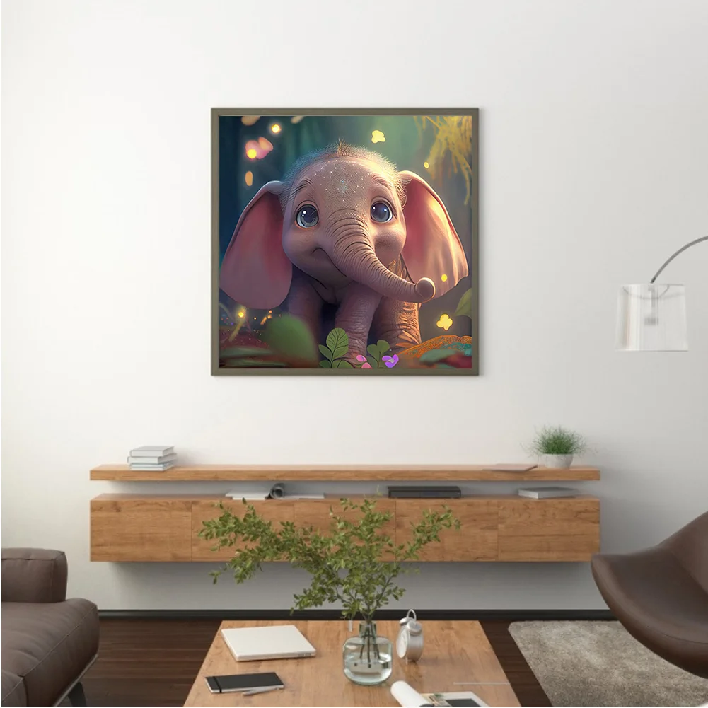 Diamond Painting - Full Round Drill - Elephant(Canvas|30*30cm)