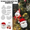 Felt Spheres Of Santa And Mrs.Claus Template Set-- With Instructions