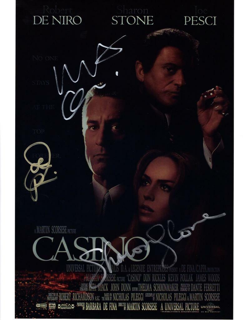 Sharon Stone Joe Pesci Robert DeNiro 11x14 signed Photo Poster painting autographed Picture COA