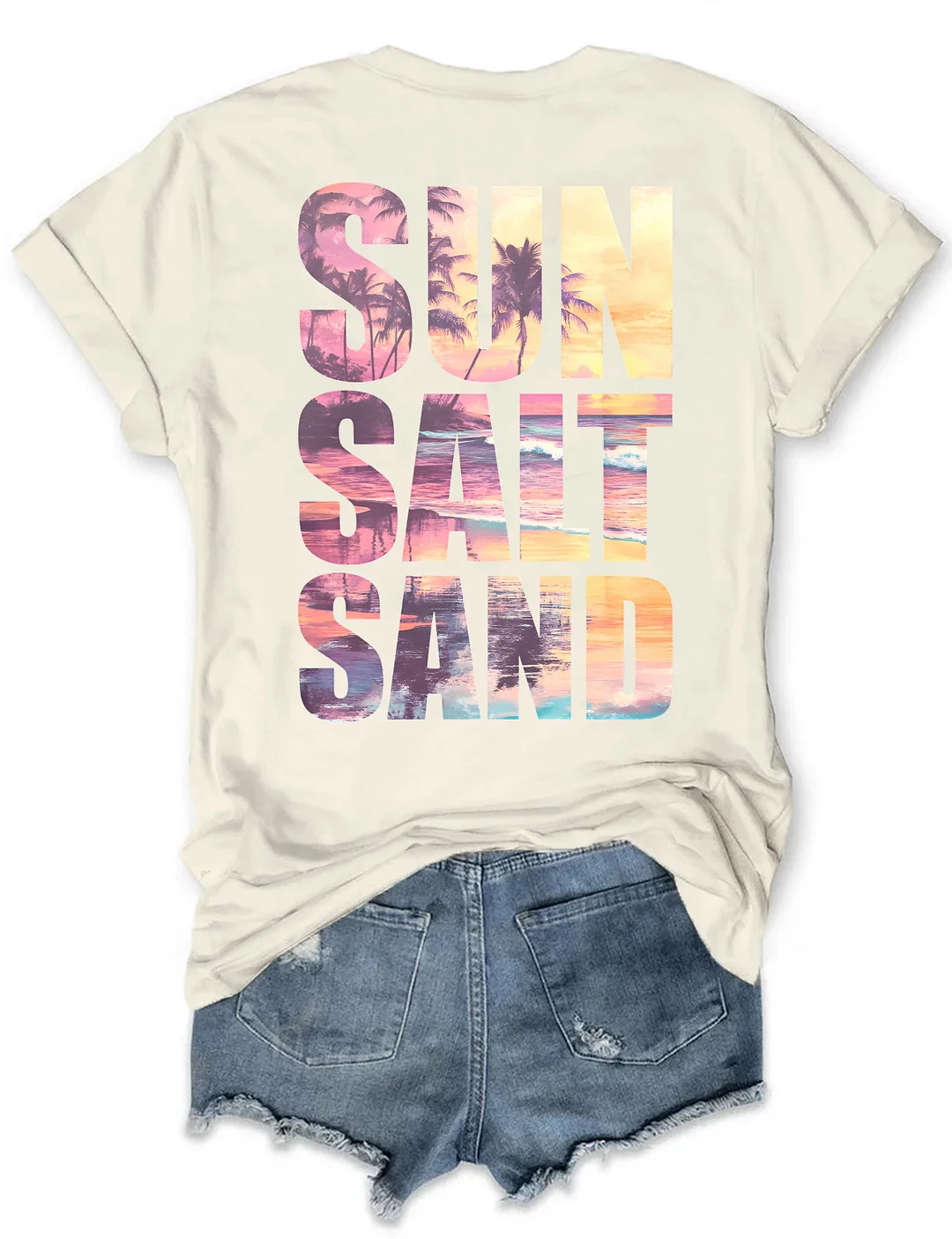 Retro Summer Sun Salt Sand T-shirt