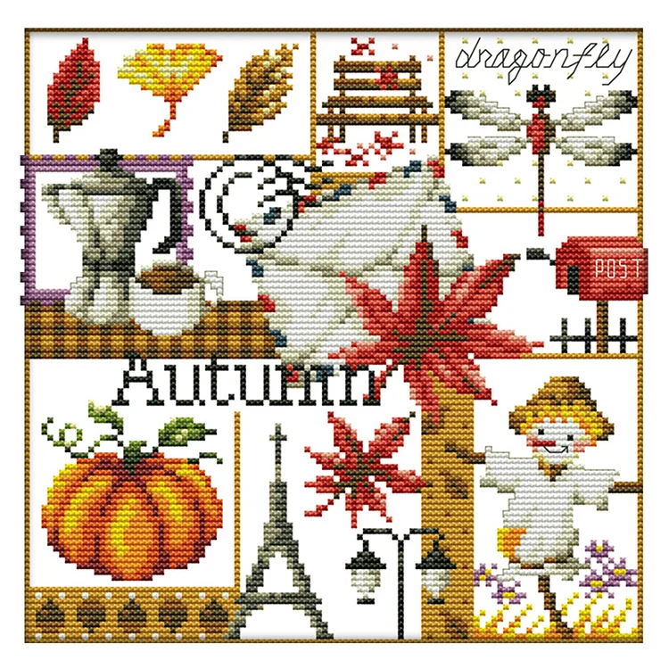 Joy Sunday Season - Printed Cross Stitch 14CT 26*26CM