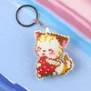 Bead Embroidery - Cat Beaded Counted Cross Stitch Keyring