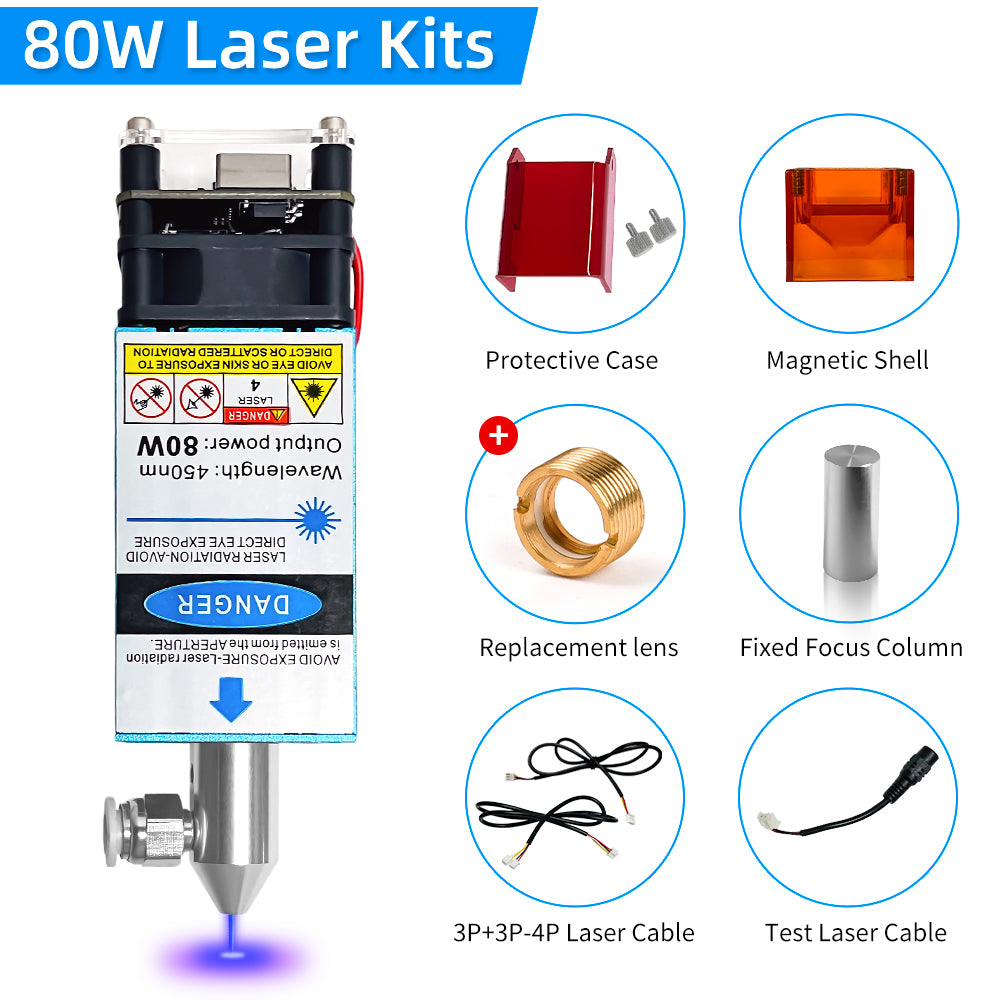 80W Laser Module Optical Power 10W Laser Engraver