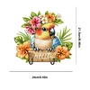 (US Only)Parrot Theme Wood DIY Diamond Painting Hooks Home Decor Craft Kit for Wall Decor