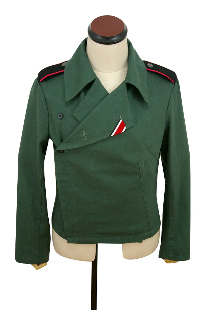   Wehrmacht German Panzer Summer HBT Reed Green Wrap Jacket Type I German-Uniform