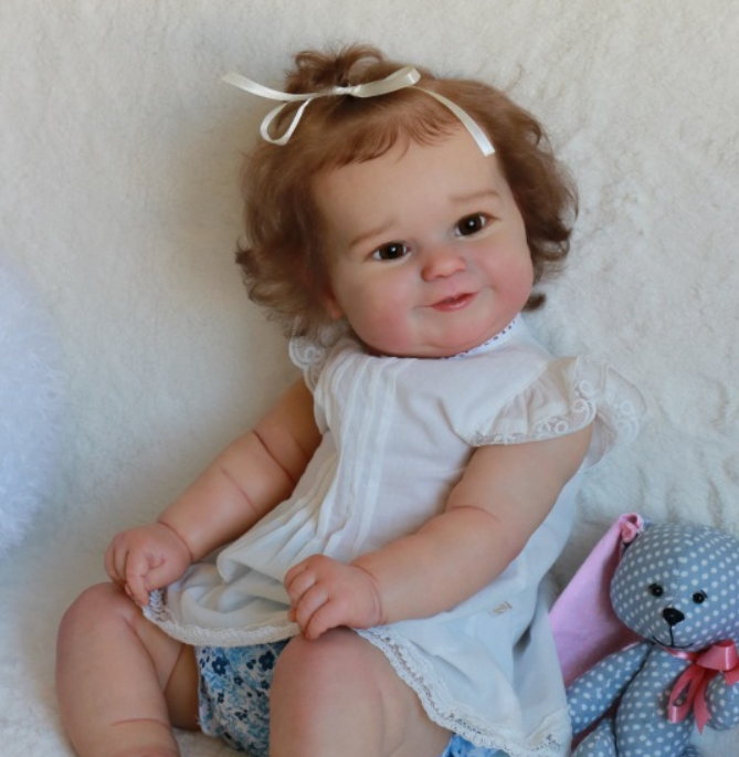  22"  Kira Realistisch Reborn Baby Mädchen Puppe ( mit Stimm- und Herzmodul) - RSDP-Rebornbabypuppen-Rebornbabypuppen.de®