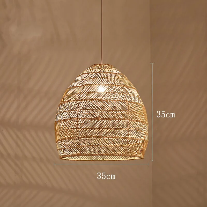 Modern Vintage Chinese Style Handmake Rattan Pendant Light Loft Living Dining Room Home Decor Hanging Lamps Cafe Restaurant Lamp