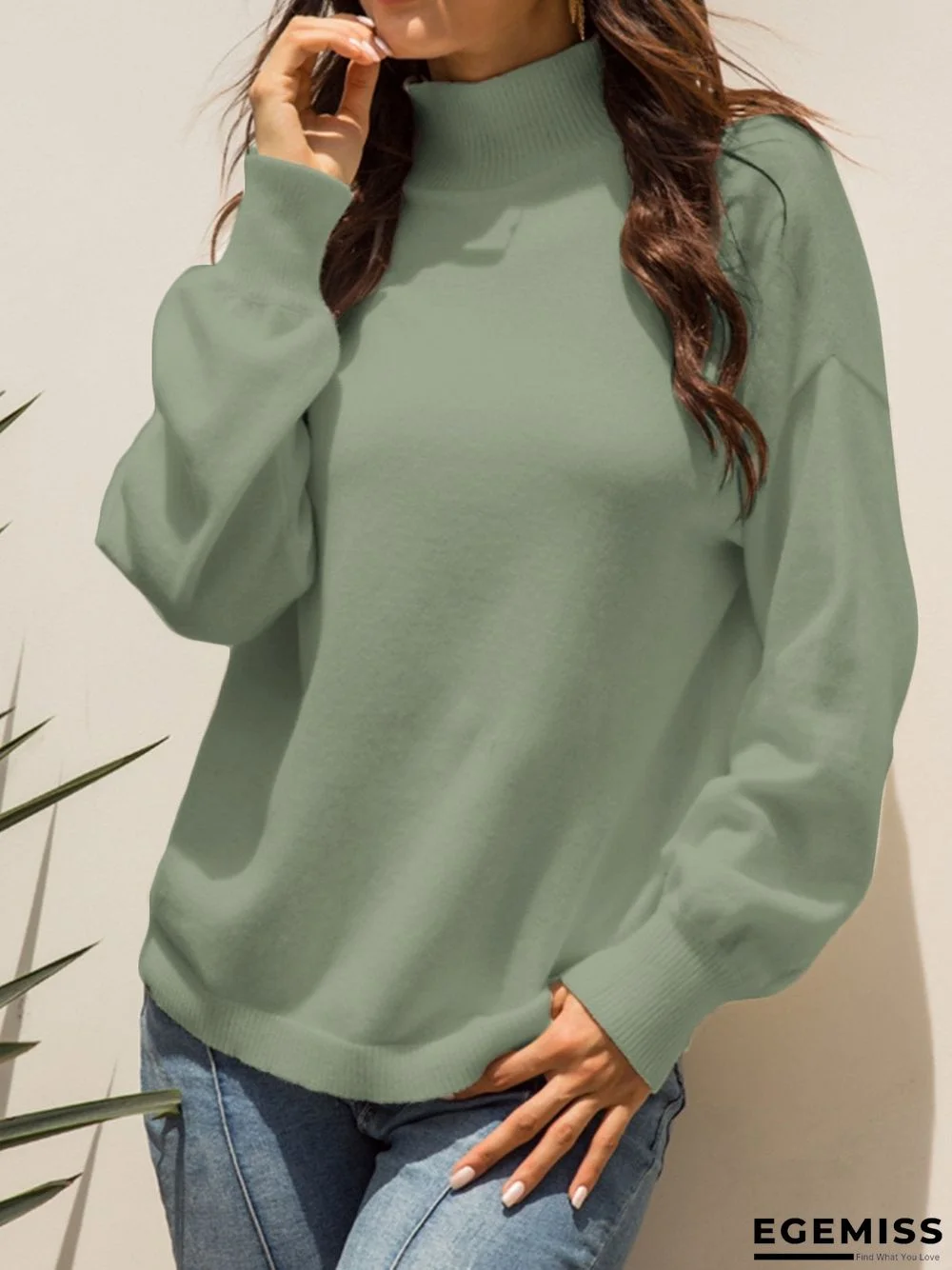 Casual Long Sleeve Shift Sweater | EGEMISS