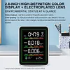 5 in 1 Indoor Air Quality Monitor CO2 Meter TVOC HCHO Temp Humidity Detector