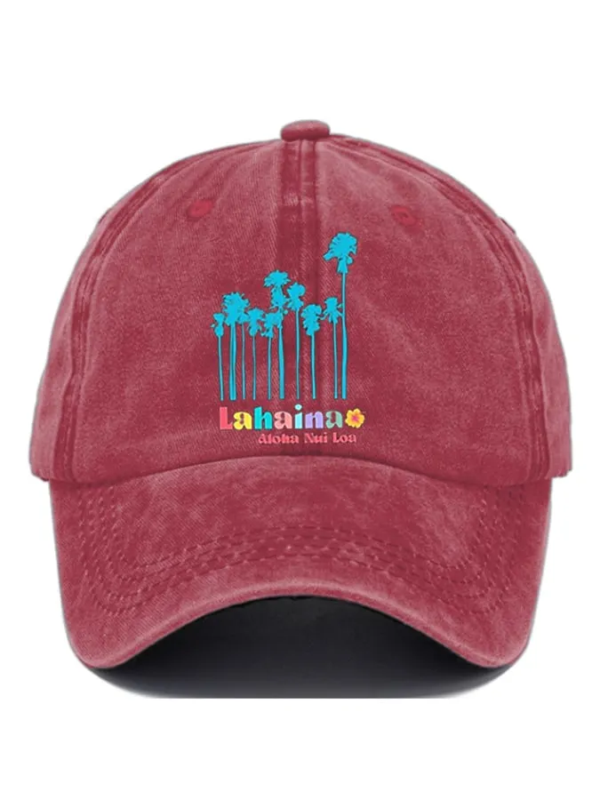 Lahaina Hawaii Maui Print Baseball Cap