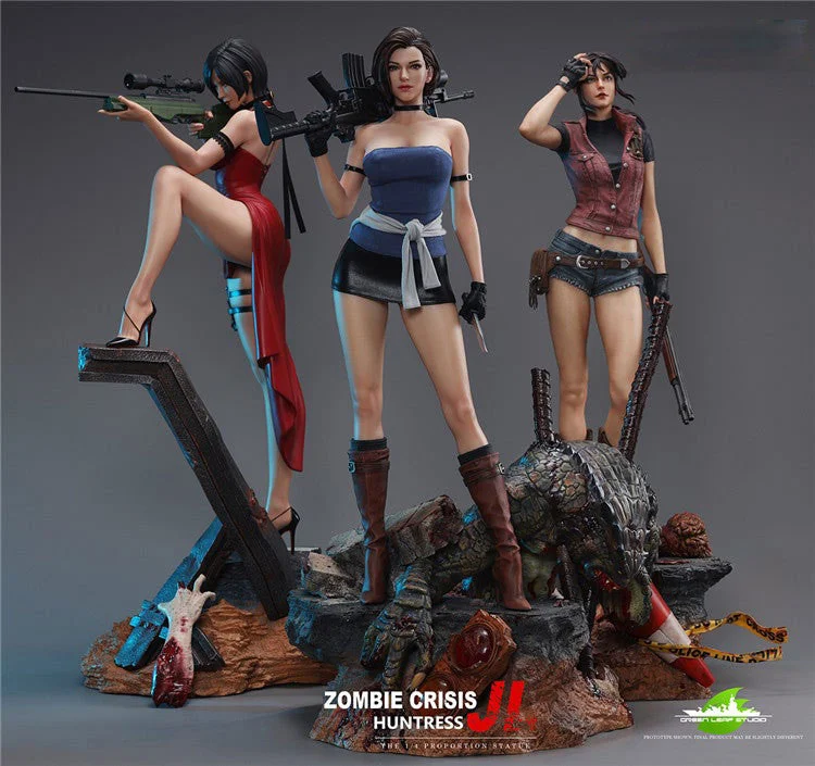 1/4 Scale Duluxe Ver. JL - Zombie Crisis Huntress Resin Statue