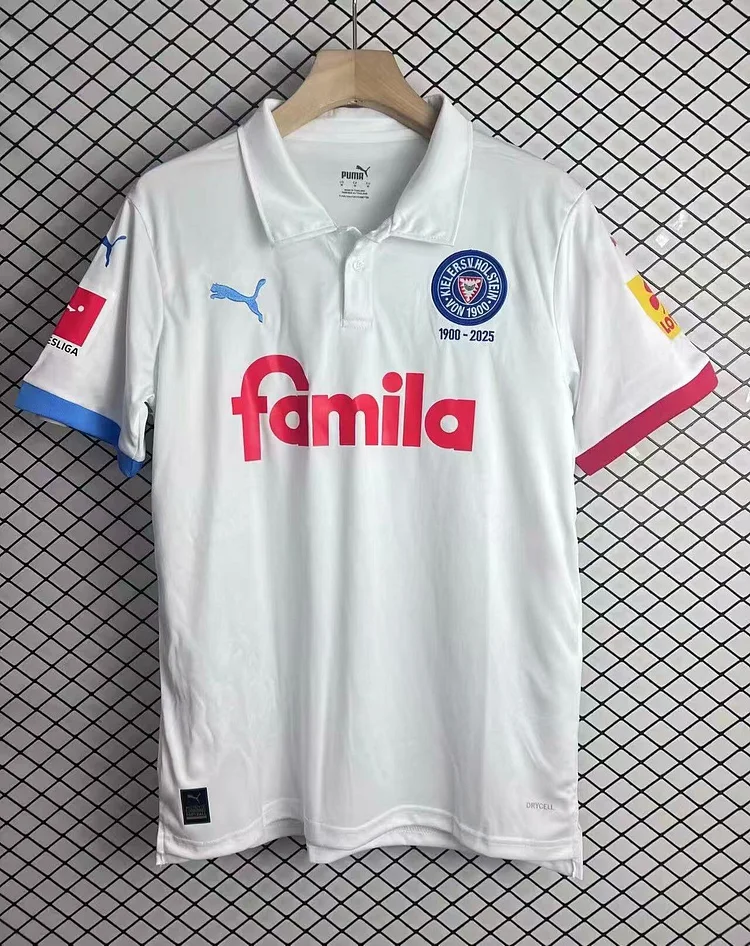 24-25 Holstein Kiel 125th Anniversary Kit (With Bundesliga armband)