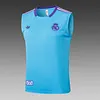 2025/2026 Real Madrid Pre-Match Training Light Blue Vest+Shorts Football1:1 Thai Quality