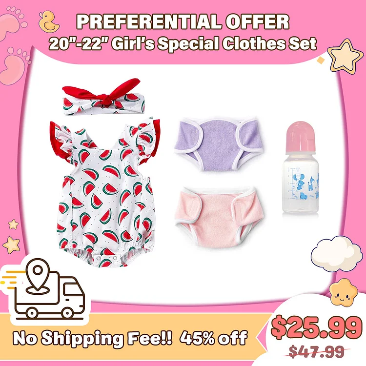 💥[Preferential Offer]-20”-22” Girl’s Special Clothes Set