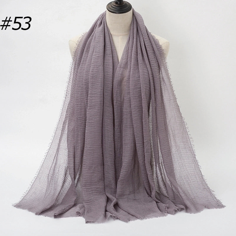 20 Pieces Fashion Solid Color Cotton Pashmina Scarves