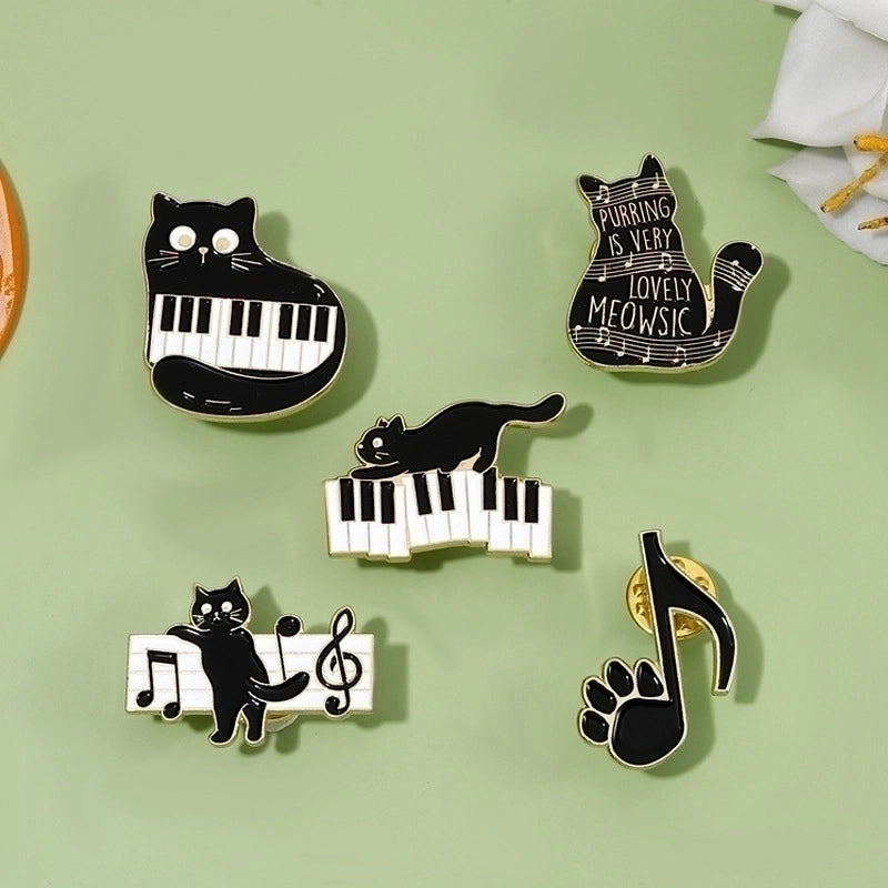 Minimalist Pin Cat Alloy Stoving Varnish Unisex Brooches