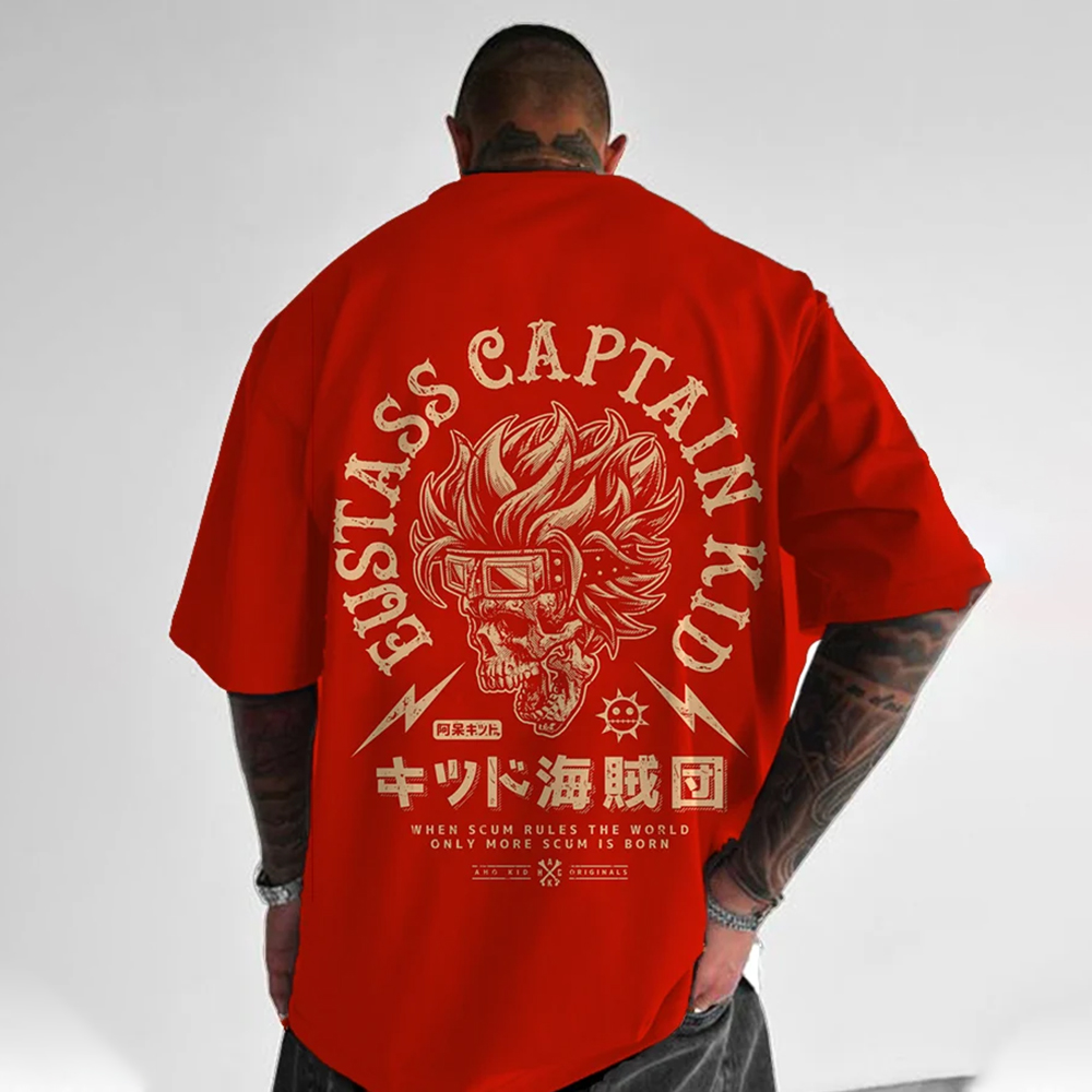 Oversized Casual Anime Print T-Shirt