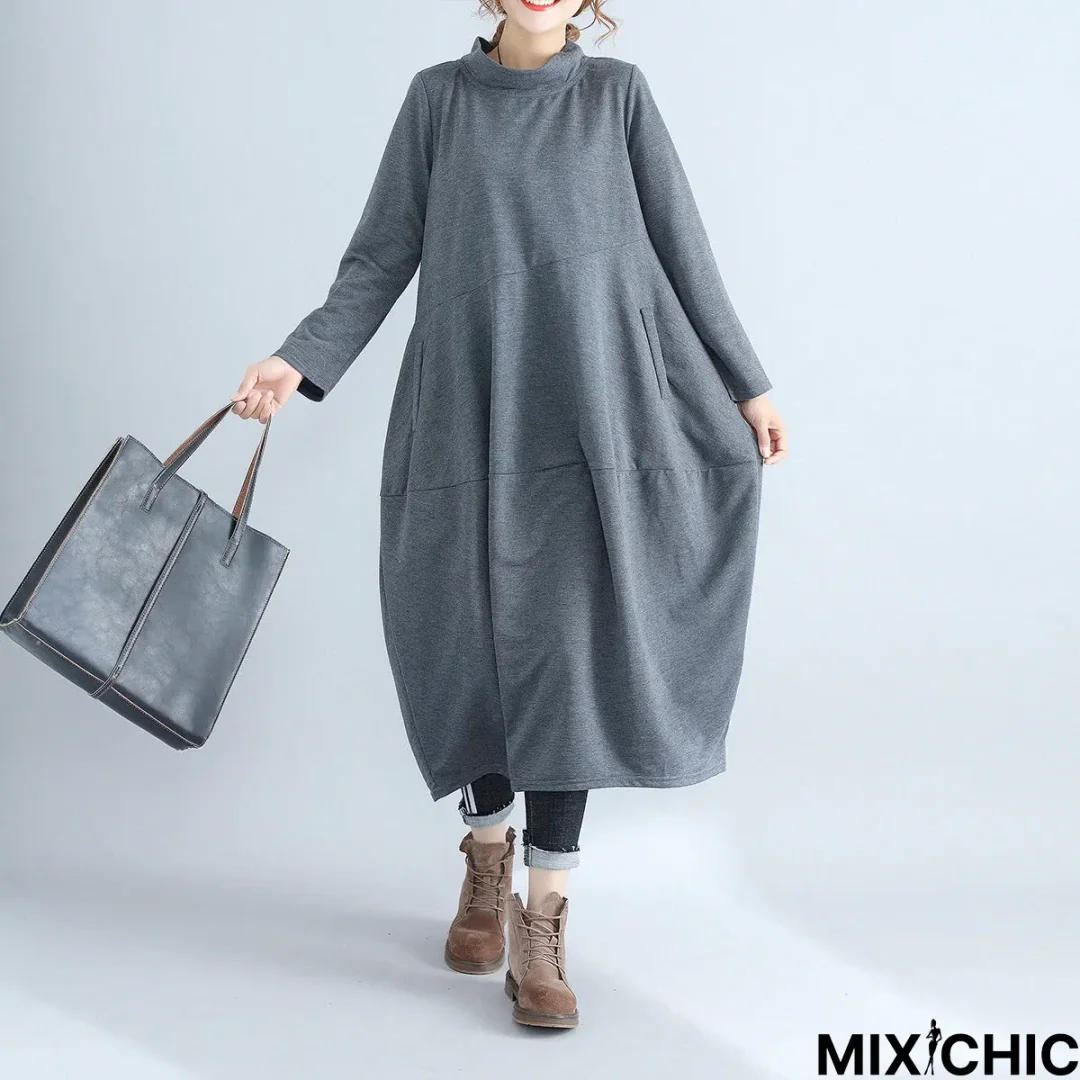 Fashion Plus Size Long Sleeve Hoodie Fall Dresses