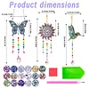 5Pcs DIY Diamond Painting Wind Chimes Crystal Window Suncatcher Craft Set Birthday Gifts Home Garden Decor