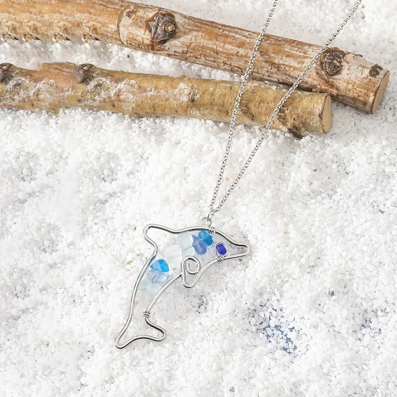 Fish Sea Glass Necklace